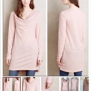 Pure Good by Anthropologie Light Pink Heather XS Long Tunic